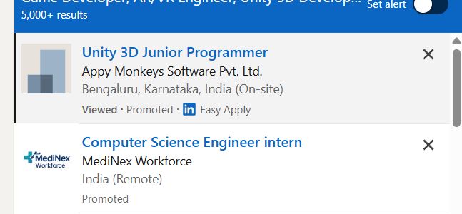 AR/VR Development (Unity) internship jobs in Calgary