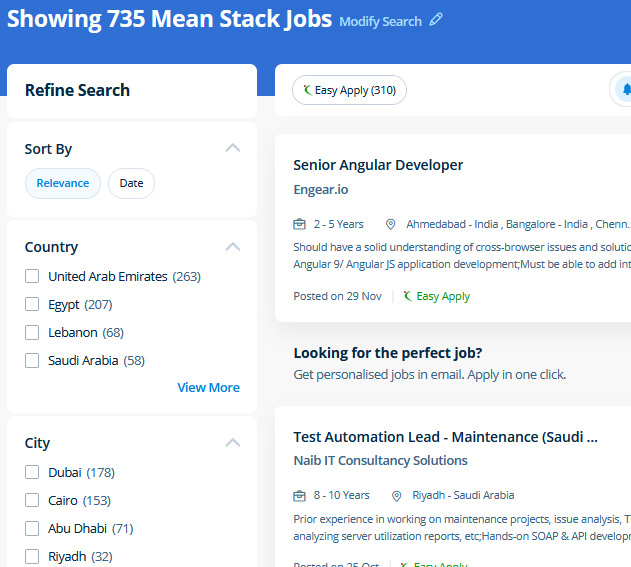 Mean Stack Development internship jobs in Delta
