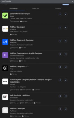 Webflow internship jobs in Toronto